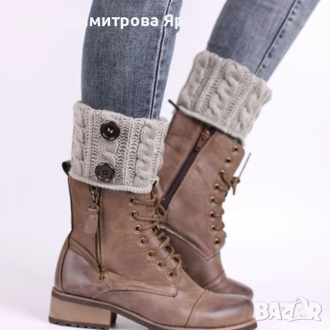 Дамски вълнени плетени гети без пръсти, различни цветове, снимка 3 - Други - 52643604