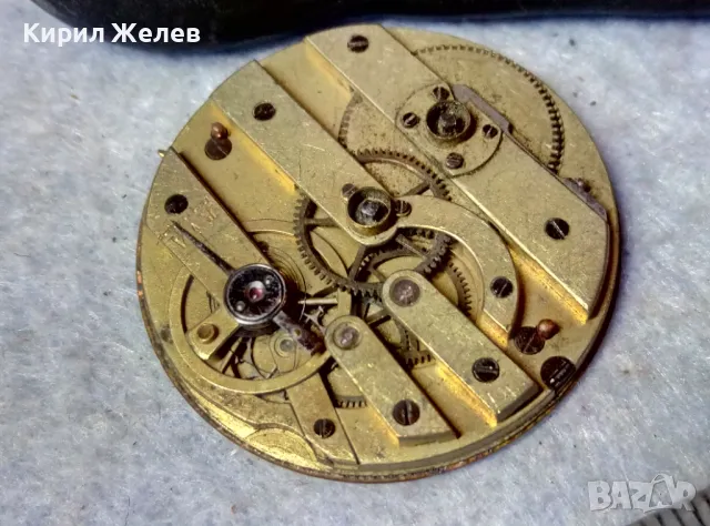 МЕХАНИЗЪМ от РЯДЪК СТАР ШВЕЙЦАРСКИ ДЖОБЕН ЧАСОВНИК с ПОРЦЕЛАНОВ ЦИФЕРБЛАТ с РИМСКИ ЦИФРИ 49681