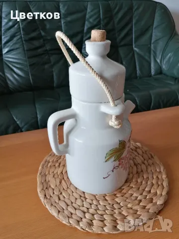 Керамична кана за бяло вино "Fortebraccio ceramiche", снимка 5 - Декорация за дома - 49616888