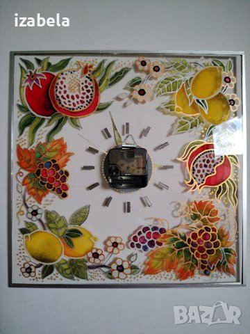 ръчно рисуван часовник (1), снимка 2 - Стенни часовници - 42962848