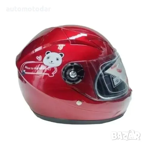 Детска мото каска шлем за мотор скутер мотопед, снимка 1