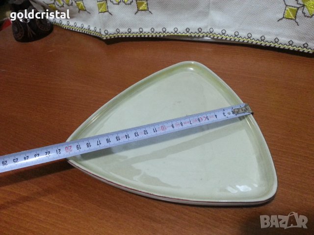 Стар български порцелан плато , снимка 4 - Антикварни и старинни предмети - 43245720