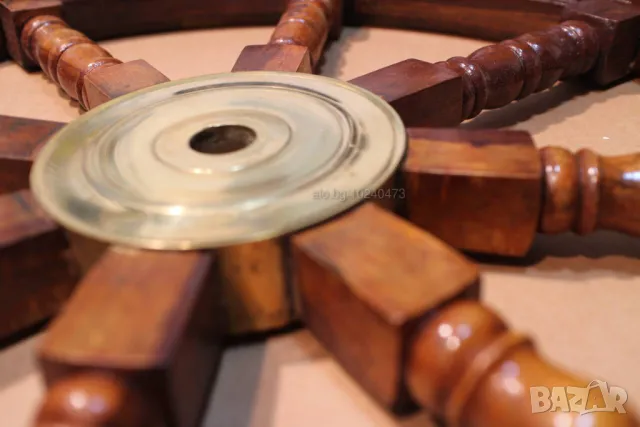 402 Корабен рул,щурвал с месингов ринг., снимка 2 - Антикварни и старинни предмети - 50098179