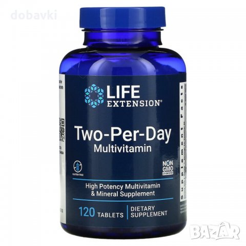 Мултивитамини - Life Extension, Two-Per-Day Multivitamin, 120 Capsules