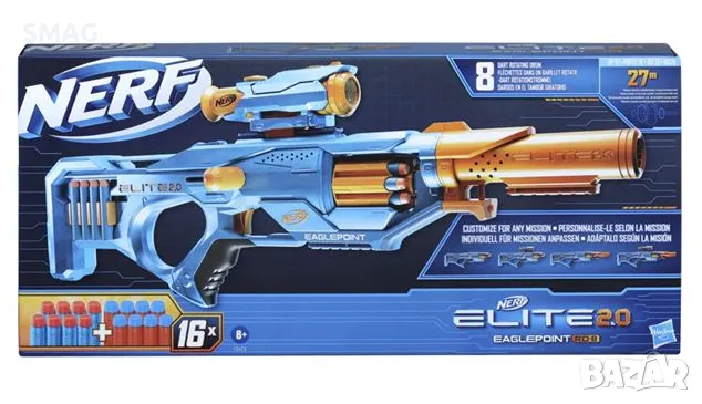 Бластер Nerf Elite 2.0 Eaglepoint RD-8 - Hasbro S_1213843, снимка 2 - Други - 48064082