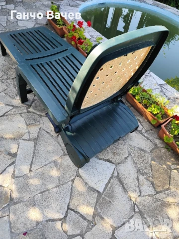 Запазени многофункционални сгъваеми Италиански шезлонги ползвани 1 сезон , снимка 3 - Столове - 50568157