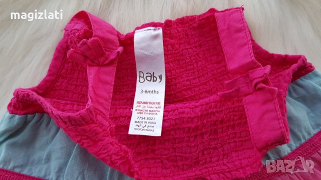 Рокля за бебе 3-6 месеца, снимка 2 - Бебешки рокли - 33660727