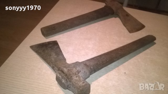 ПОРЪЧАНИ-антики-стари масивни-брадва/чук/томахавка с печати, снимка 3 - Колекции - 26329656