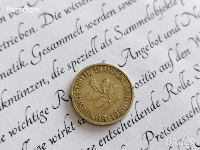 Монета - Германия - 5 пфенига | 1950г.; серия F, снимка 2 - Нумизматика и бонистика - 38898131