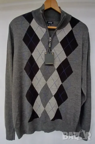 Стилен мъжки вълнен блузон., снимка 5 - Спортни дрехи, екипи - 48941591