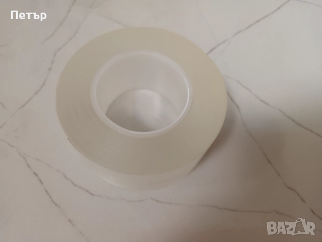 Двойнозалепващо прозрачно тиксо, водоустойчиво