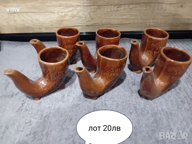 Стари чаши различни лотове цветно стъкло, снимка 5 - Колекции - 52939866