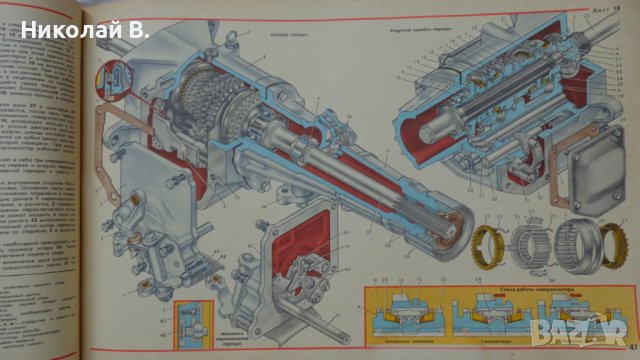 Книга Цветен албум автомобили Москвич 2140/2108 Машиностроение Москва 1981 год на Руски език, снимка 14 - Специализирана литература - 37079835
