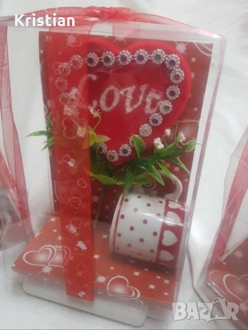 Комплект сърце + чаша подарък за евтин подарък за скъп човек, снимка 4 - Декорация за дома - 27282035