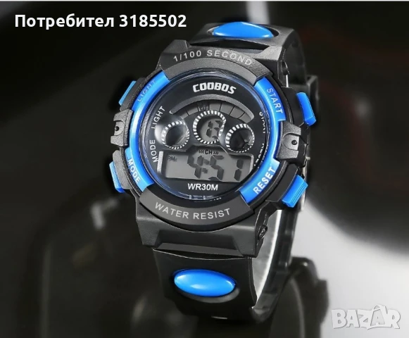 Мултифункционален детски водоустойчив до 30 метра часовник. Аларма, календар, хронометър, показване , снимка 11 - Смарт гривни - 50813287