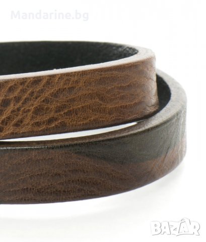 ПРОМО 🍊 DIESEL 🍊 Унисекс кожена гривна в тъмно кафяво нова с етикети и сертификат, снимка 4 - Гривни - 26963010