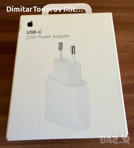 Оригинално Зарядно/ Адаптер Apple за iPhone, 20W, USB-C, White
