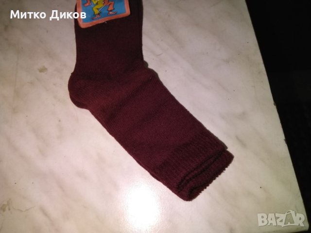 Детски чорапи пурпле лилави нови стелка 14см нови производство на Русе първо качество вълна и друго, снимка 4 - Детски комплекти - 43077280