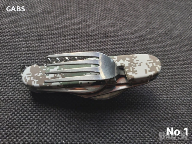 Туристически комплект за хранене с вилица и лъжица 6 в 1, снимка 10 - Екипировка - 50667871