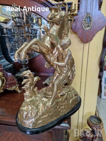 Прекрасна антикварна френска фигура статуетка пластика , снимка 4 - Антикварни и старинни предмети - 39975749