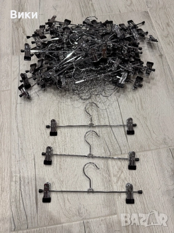 Закачалки за дрехи с щипки, снимка 3 - Друго търговско оборудване - 52523993