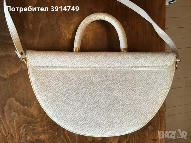 Дамска чанта ‘полумесец Rodelle UK, кремаво бяла, откачаща се презрамка, голяма, чудесно състояние, снимка 2 - Чанти - 48321833