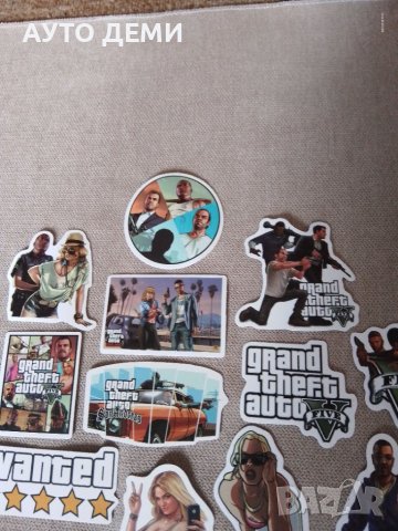 Самозалепващи стикери лепенки GTA 5 за кола автомобил джип мотор тротинетка велосипед , снимка 8 - Аксесоари и консумативи - 40600068