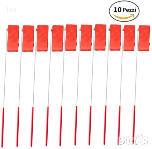 MUROAD Комплект 10 ленти за художествена гимнастика 4м, червени, снимка 2 - Художествена гимнастика - 32782073