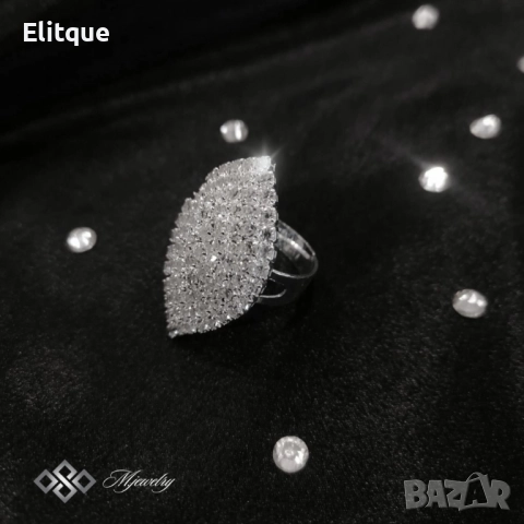 КОМПЛЕКТ AURORA / Лускозен дамски комплект бижута с кристали от 3 части – “Aurora” – колие, обеци , снимка 5 - Бижутерийни комплекти - 52905722