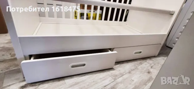 Бебешко/Детско креватче с две нива ИКЕА+подаръци матраче и комарник, снимка 9 - Мебели за детската стая - 49042598