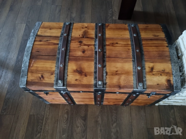 Стар дървен сандък/ракла/скрин, снимка 11 - Антикварни и старинни предмети - 52441208