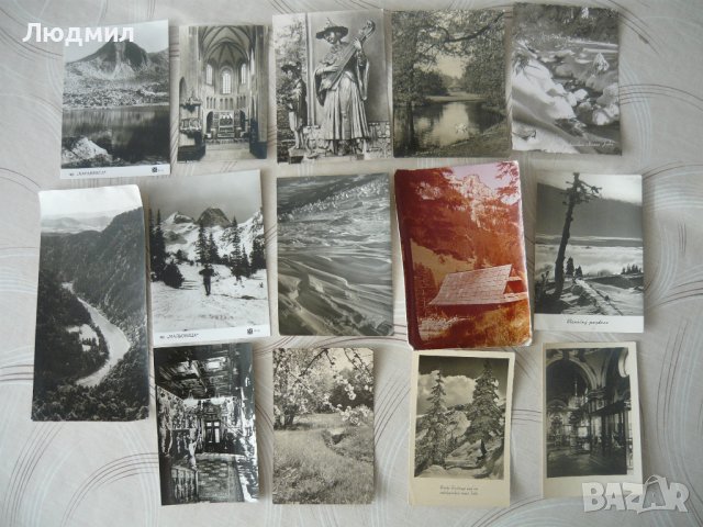 Стари черно-бели картички от Европа, снимка 13 - Антикварни и старинни предмети - 43485617
