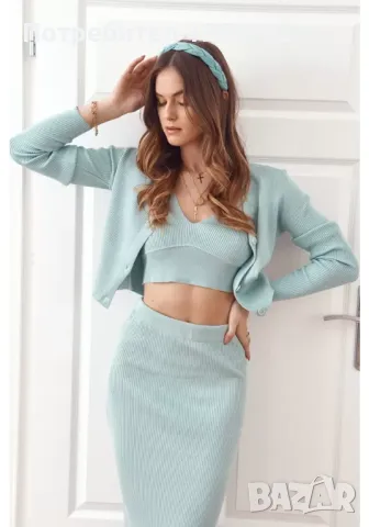Дамски комплект от три части в син цвят 01092 FASARDI, снимка 1