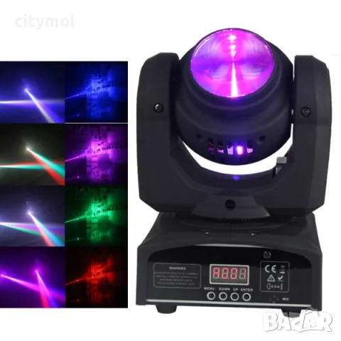 Диско ефект с двойна движеща се глава 4 LED + 1 LED - 50W RGBW, снимка 3 - Други - 48863443
