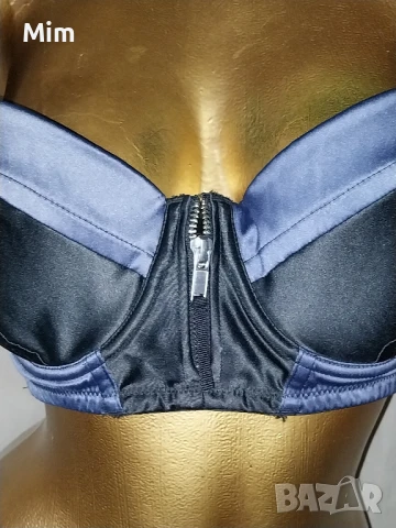 Н&М 90 D Черен сатенен сутиен  , снимка 3 - Бельо - 50834959