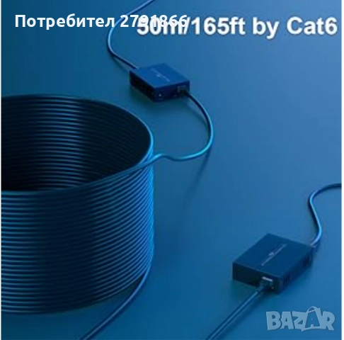 PWAYTEK HDMI KVM USB удължител 1080P през Cat5e/6/7 Ethernet кабел 50м., снимка 9 - Кабели и адаптери - 52152880
