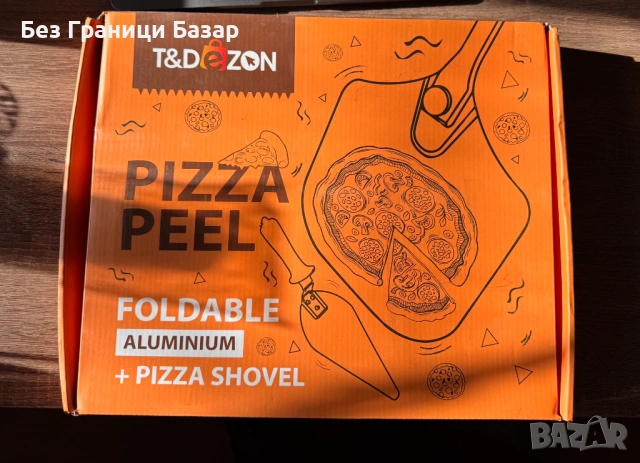 Нова Сгъваема алуминиева лопата за пица с дървена дръжка за готвене дом кухня