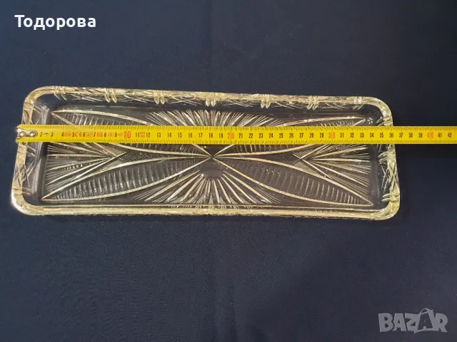 Кристален поднос -плато, снимка 6 - Сервизи - 47323190