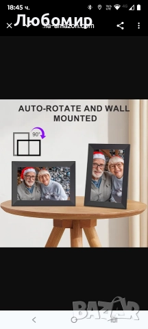 10.1-инчова цифрова фоторамка с WiFi, 1280 x 800 HD IPS LCD сензорен екран, автоматично завъртане , снимка 5 - Друга електроника - 52850154