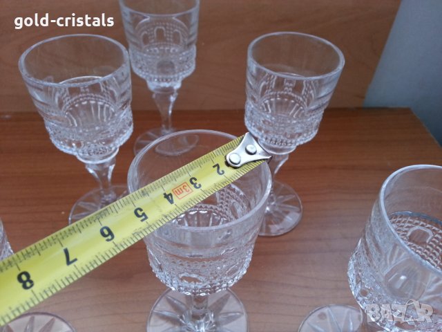  кристални чаши, снимка 3 - Антикварни и старинни предмети - 32439257