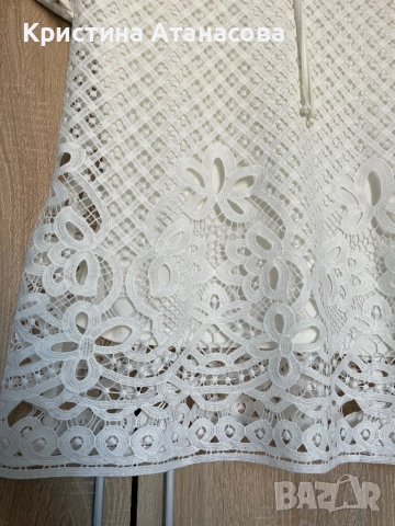 Уникална блуза бяла, цялата от бродерия - 2XL, снимка 5 - Туники - 52399322