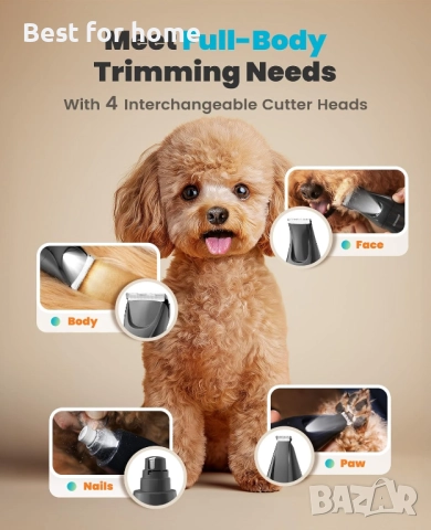  oneisall 4 в 1 комплект за подстригване на кучета с LED светлина , снимка 2 - За кучета - 51835025