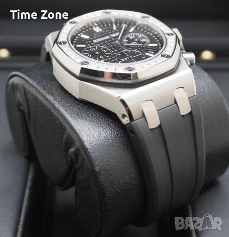 Audemars Piguet Royal Oak Offshore Chronograph 37mm Black Dial Diamond Дамски Различни Варианти, снимка 7 - Дамски - 48183057