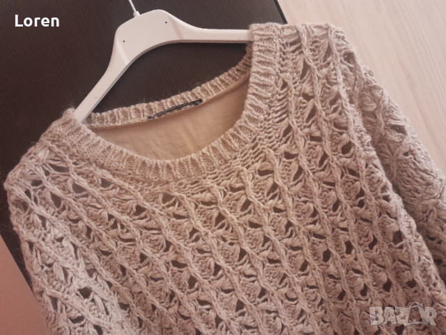 *Summum woman*Блузка плетена отпред,сатен отзад с тричетвърт ръкав, снимка 11 - Блузи с дълъг ръкав и пуловери - 52648869