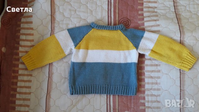 Плетен пуловер за ръст 86-92 см., снимка 2 - Бебешки блузки - 32325490