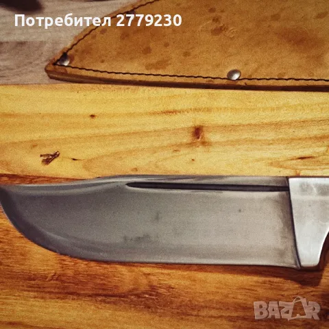 Ловен нож масивен с дръжка от еленов рог, снимка 7 - Ножове - 49869832