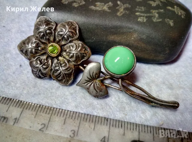 Старинна РЕТРО АРТ БРОШКА РОЗА РЯДКА РЪЧНА МАЙСТОРСКА ФИНА ИЗРАБОТКА КОВАНО ЖЕЛЯЗО УНИКАТ 48756, снимка 5 - Антикварни и старинни предмети - 48818768