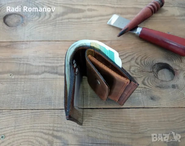 Мъжки кожен портфейл , снимка 5 - Портфейли, портмонета - 49046053