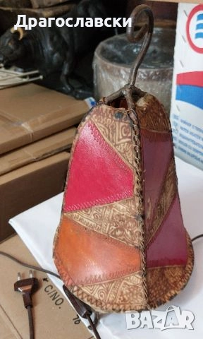 Полилей, лампа, фенер, лампион за 3 крушки, Ковано желязо, фенер, гръцки, кожа, снимка 15 - Лампи за таван - 28876885