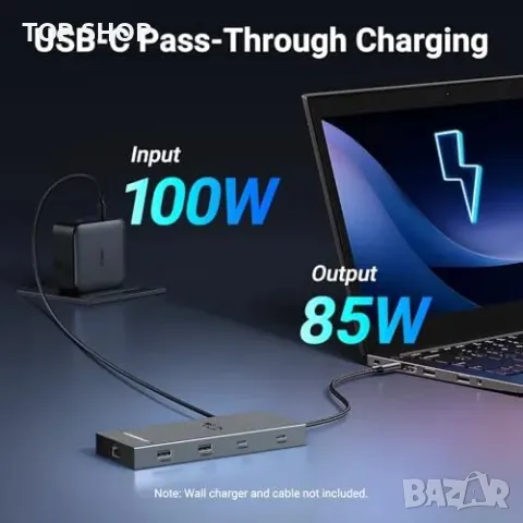 Нов хъб UGREEN USB-C докинг станция 10Gbps, двоен 4K HDMI, 10-в-1, 100W PD, снимка 8 - Друга електроника - 49451230